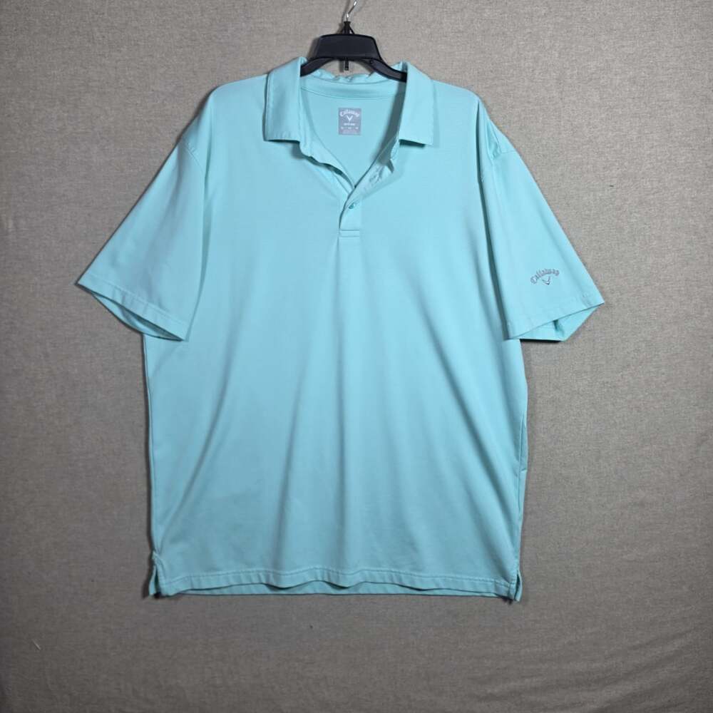 Callaway Golf Polo Mens XL Mint Opti Dri Performance Short Sleeve Shirt
